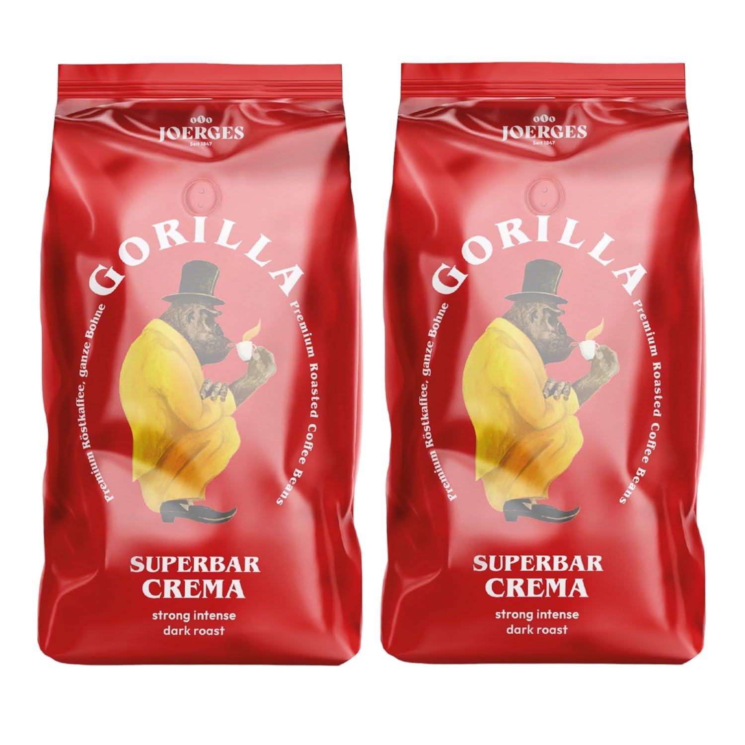2 x Espresso Gorilla 1,000g Super Bar Crema