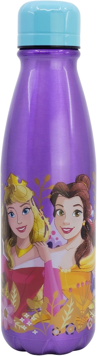 Stor Reusable Aluminum Bottle for Children, 600 ml, Princess Courageous Heart