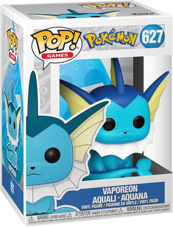 Funko Pop! Games: Pokemon - Vaporeon - Aquana - Vinyl Collectible Figure - Gift Idea - Official Merchandise - Toys For Children and Adults - Video Games Fans - Model Figure For Collectors