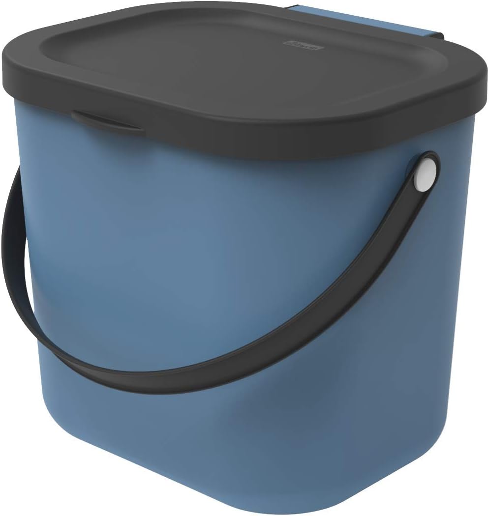 Rotho Albula Kitchen Bin 6 Litres Plastic (PP) Cappuccino / Anthracite