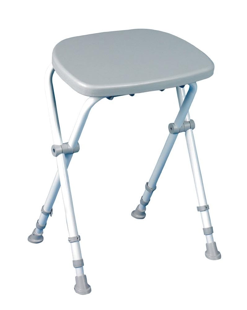 Homecraft Sherwood Folding Standard Stool, Height Adjustable Shower and Bath Stool, Shower Aid for Elderly, Disabled and Handicapped Individuals