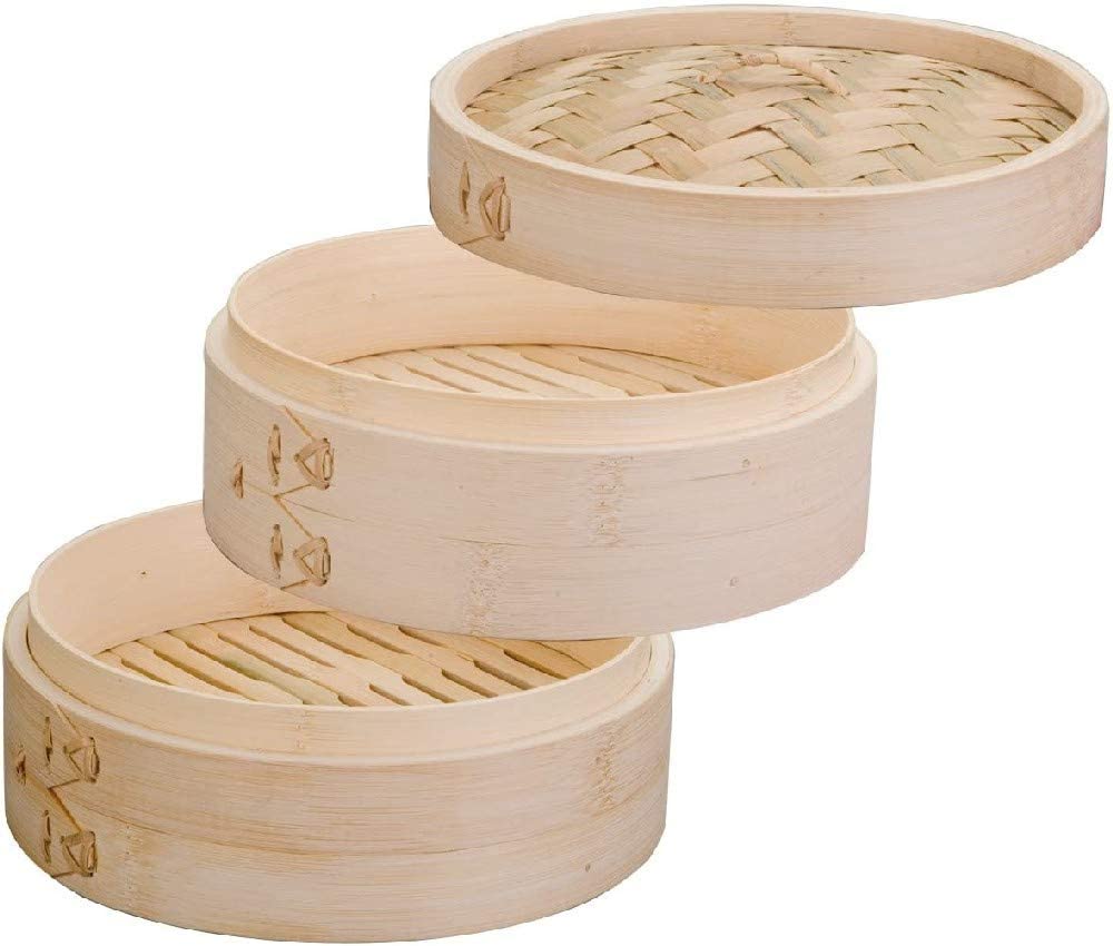 IBILI Bamboo Steamer Set, Brown, 3 Units.