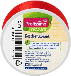 Profissimo satin ribbon nature "red", 5 m