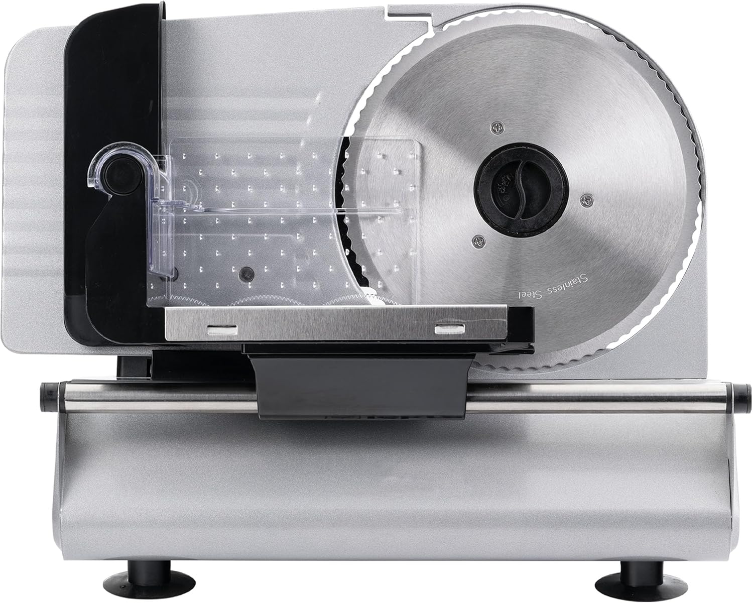 Electric All-Purpose Slicer with Stainless Steel Knife, Bread Slicer 0-20mm Cutting Thickness Meat Slicer, 150W Multi Cutter for Bread, Cheese, Sausage