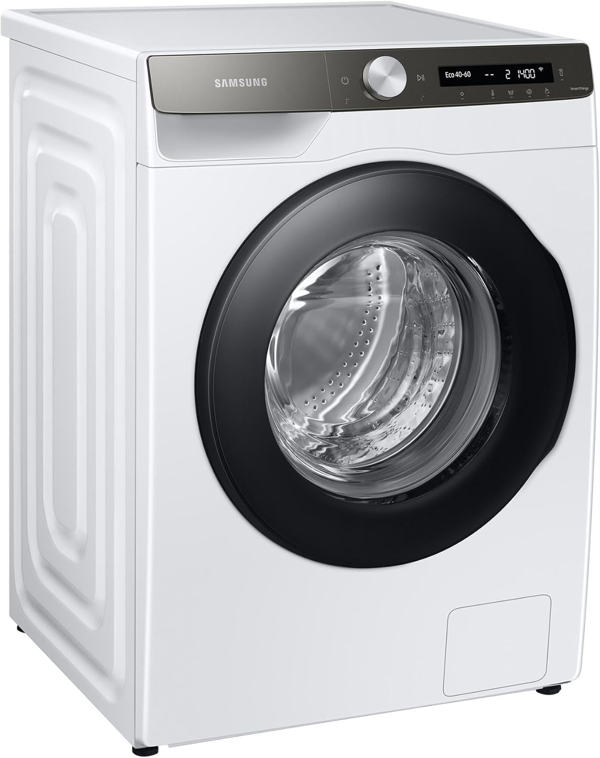 Samsung Washing Machine, 8 kg, 1400 rpm, Ecobubble, Automatic Detergent and Fabric Softener, White/Black, WW8ET534AATAS2