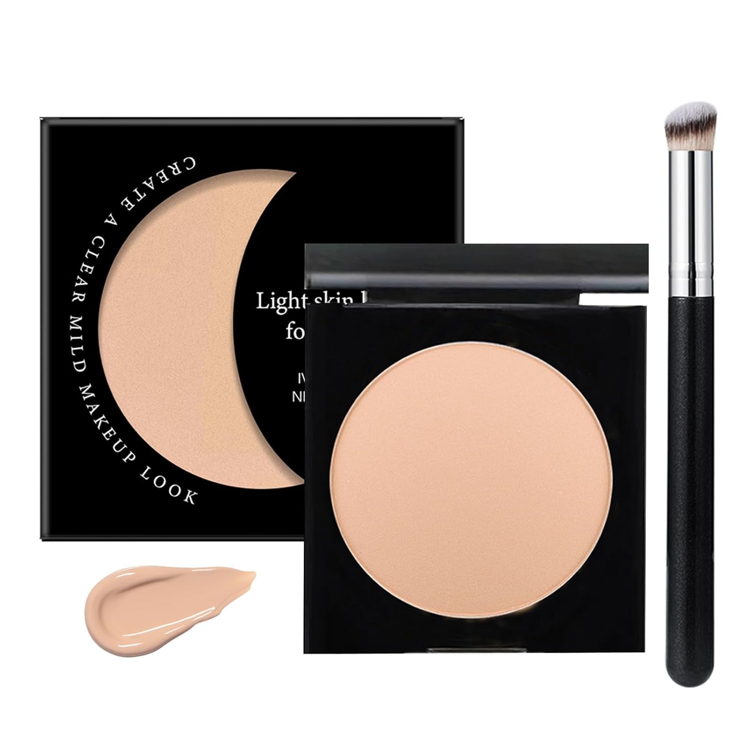 EONFAVE Eye Corrector with Coloured Clay, Undereye Corrector Concealer with Brush, Waterproof & Durable Colour Corrector for Dark Circles, Full Coverage Cream Foundation, Moisturising Eye Make-Up