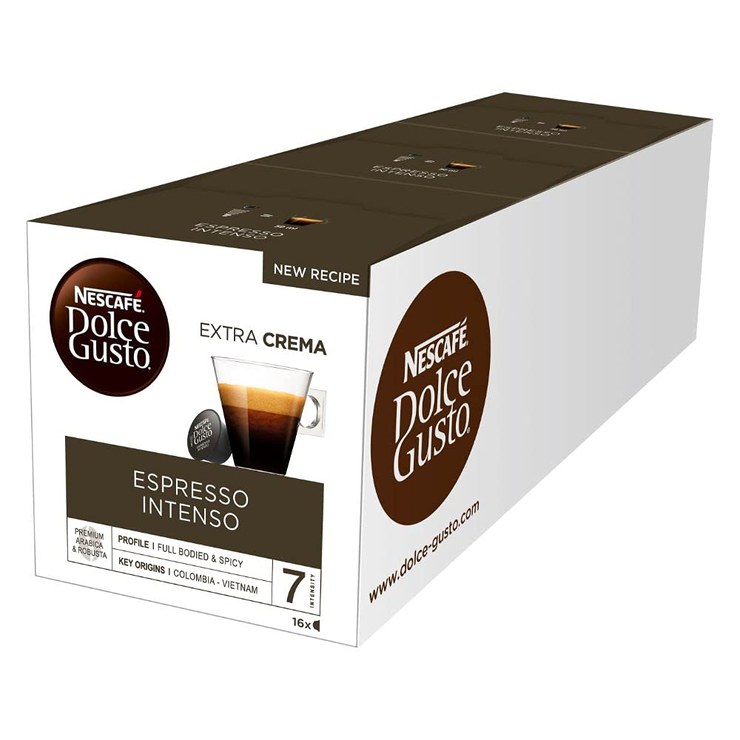 NESCAFÉ DOLCE GUSTO Espresso Intenso Coffee Capsules Pack of 3 (3 x 16 Servings)