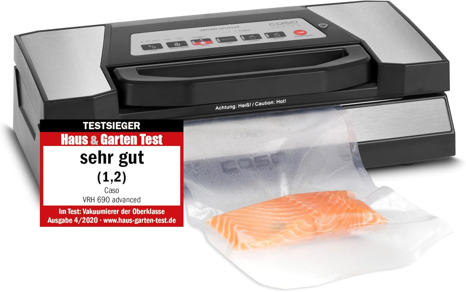CASO Advanced Vacuum Sealer - Film Sealing Device - Extend the Shelf Life of Your Food - Ideal For Portioning and Storing Food