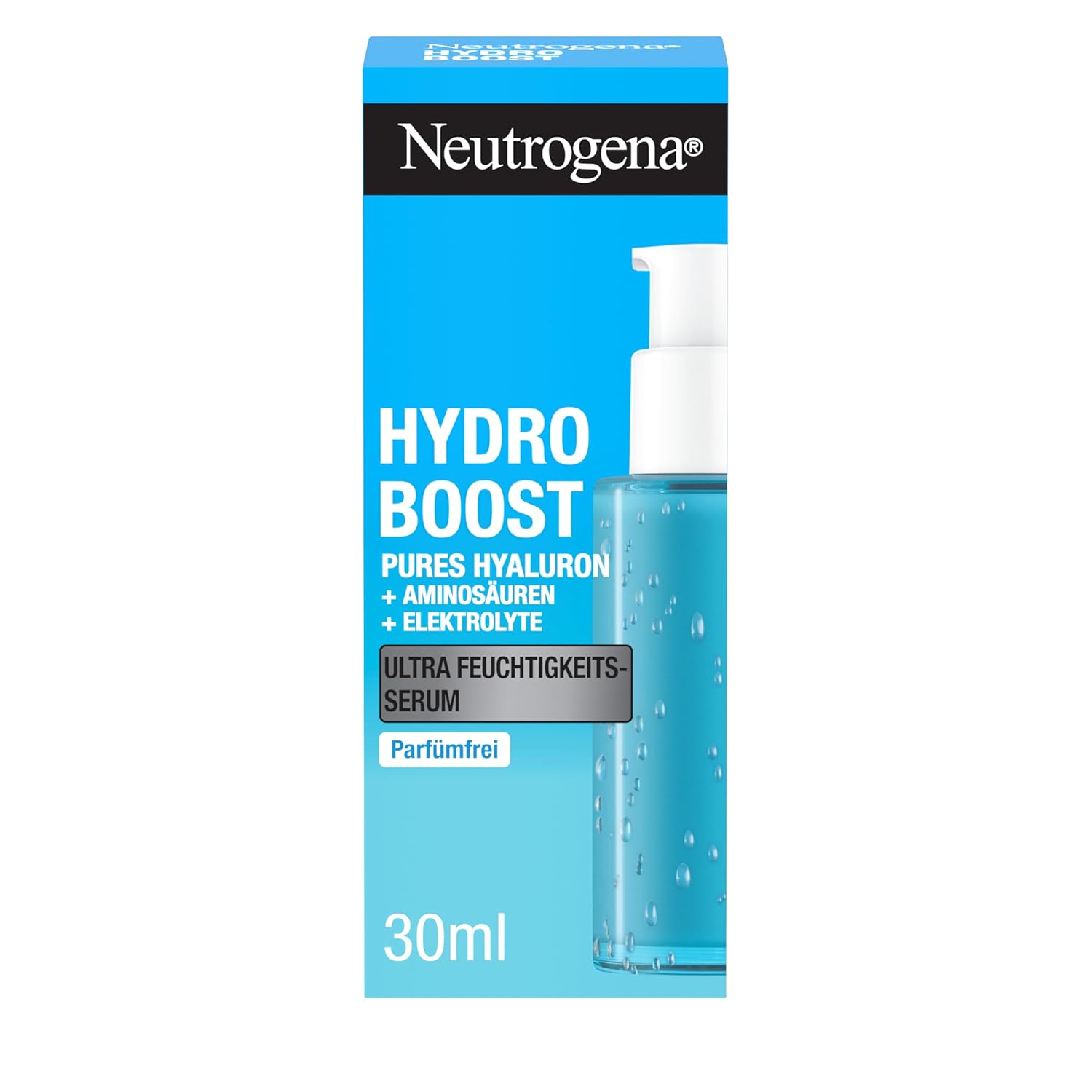 Neutrogena Hydro Boost Ultra Moisturizing Serum, Fragrance-Free Face Serum with Hyaluronic Acid, Amino Acids & Electrolytes, Moisturizing Face Care Serum for All Skin Types (30 ml)