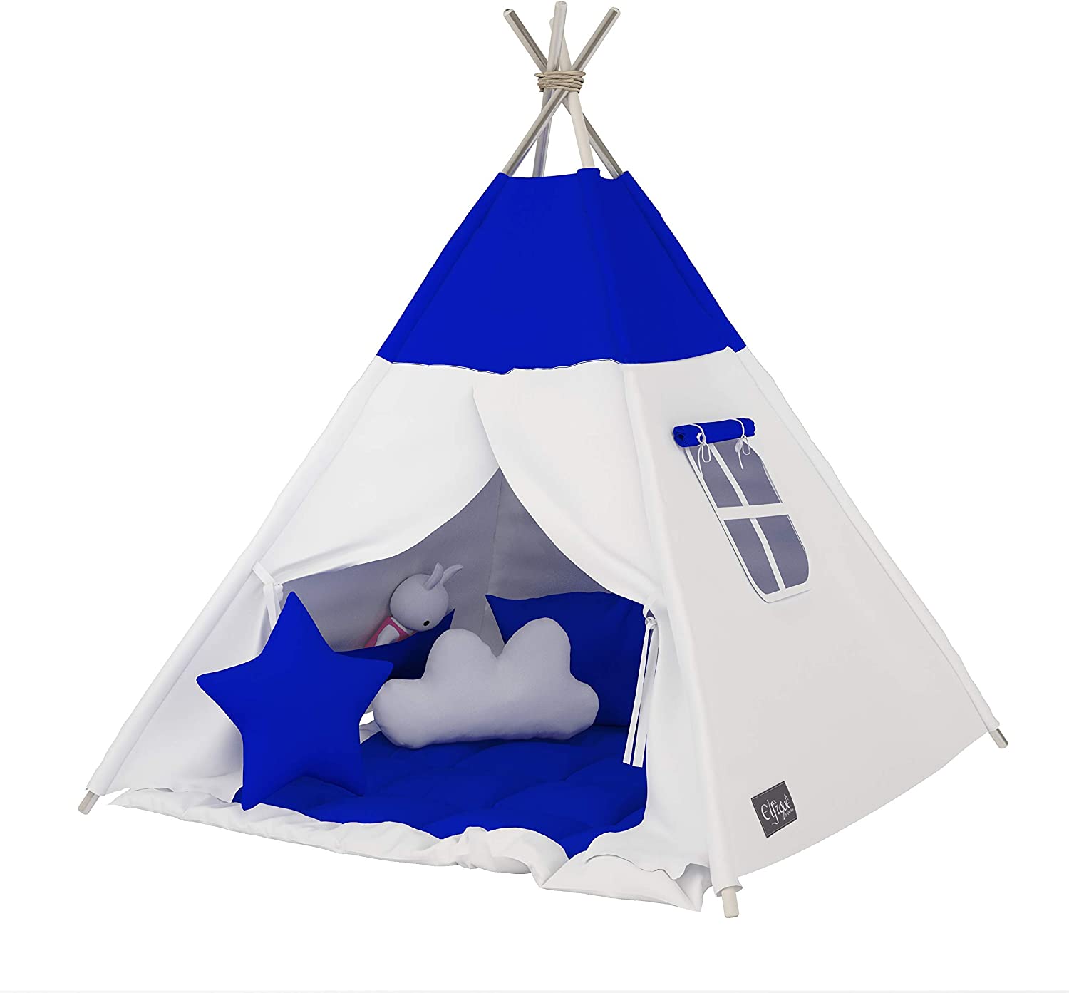 Elfique new Tipi Indian Tent play Tent Double Padded Blanket (Tent with Bla