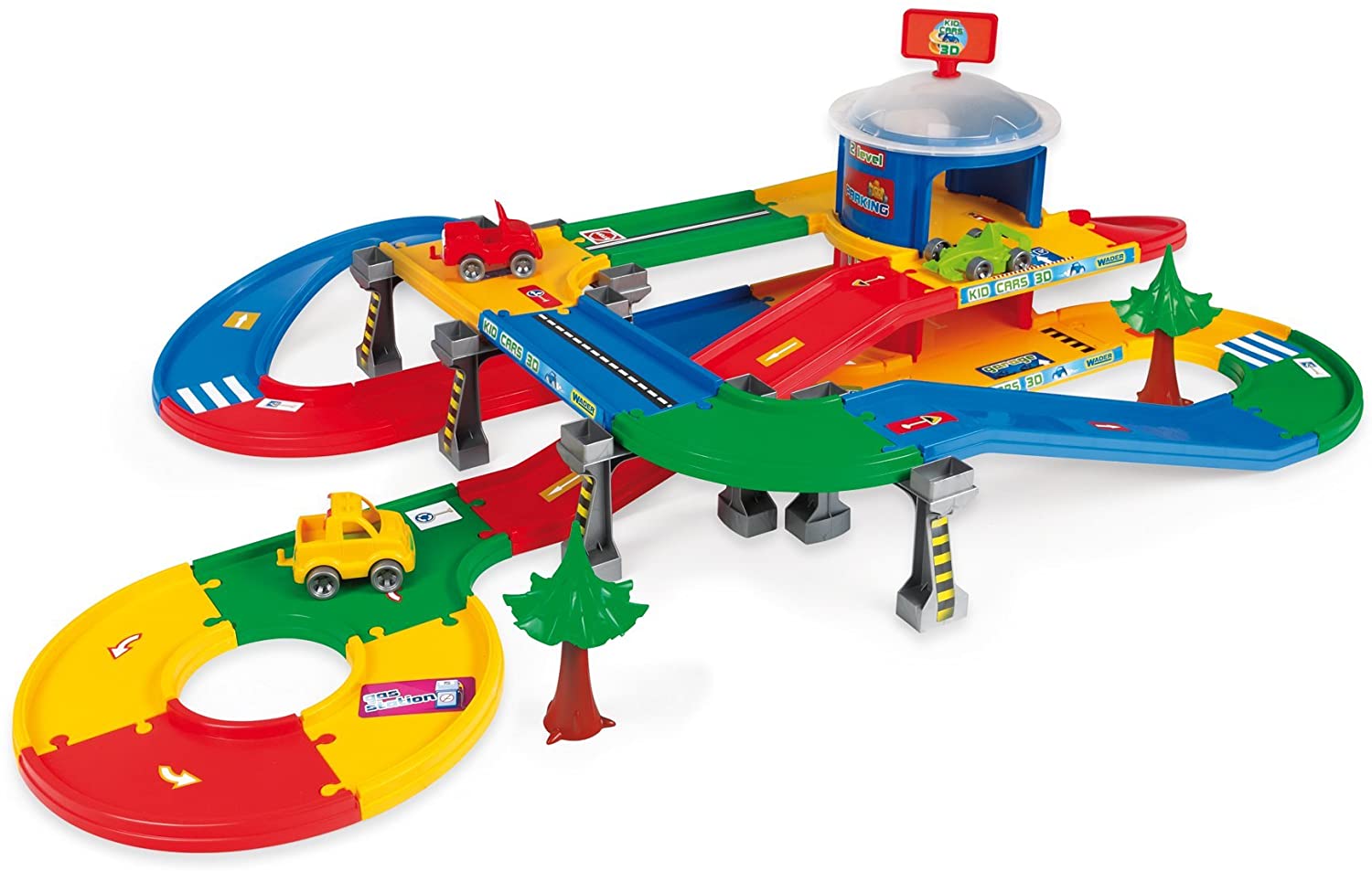 Wader 53130 Mega Garage Garage Garage with a 5.5 m Long Track, 3 Kid Cars C