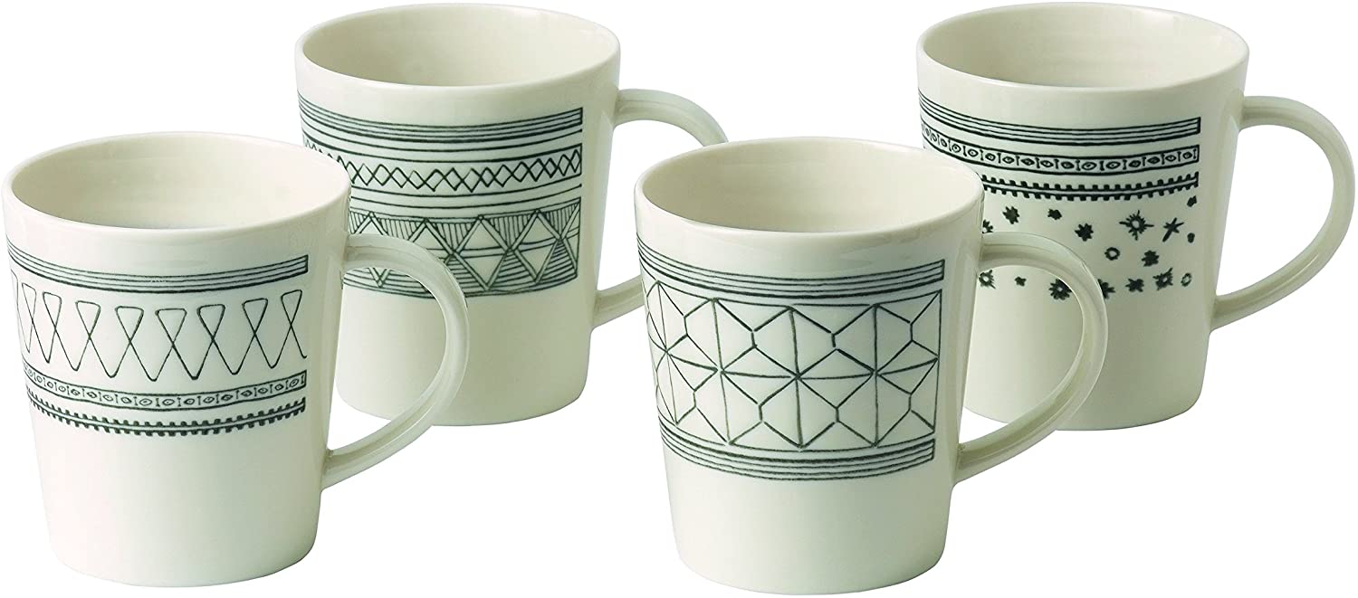Royal Doulton Mug Set of 4 Charcoal Grey