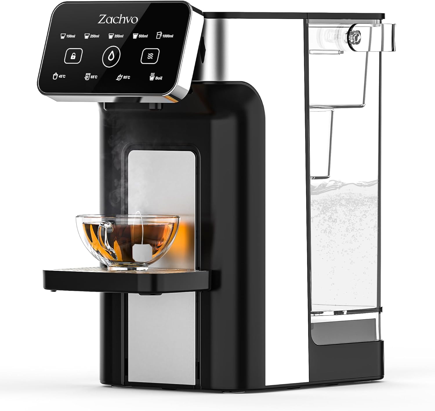 Hot Water Dispenser KEI906 - 2600W, Hot Water in Seconds, 4 Temperatures & 5 Water Volumes, 3L Tank, Compact for Kitchen & Office, Compatible with Brita Filters (Filter Sold Separately) - Black