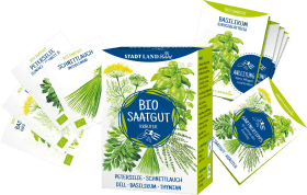 Stadt Land blüht Herb box with parsley, chives, dill, basil, thyme seeds, 1 pc