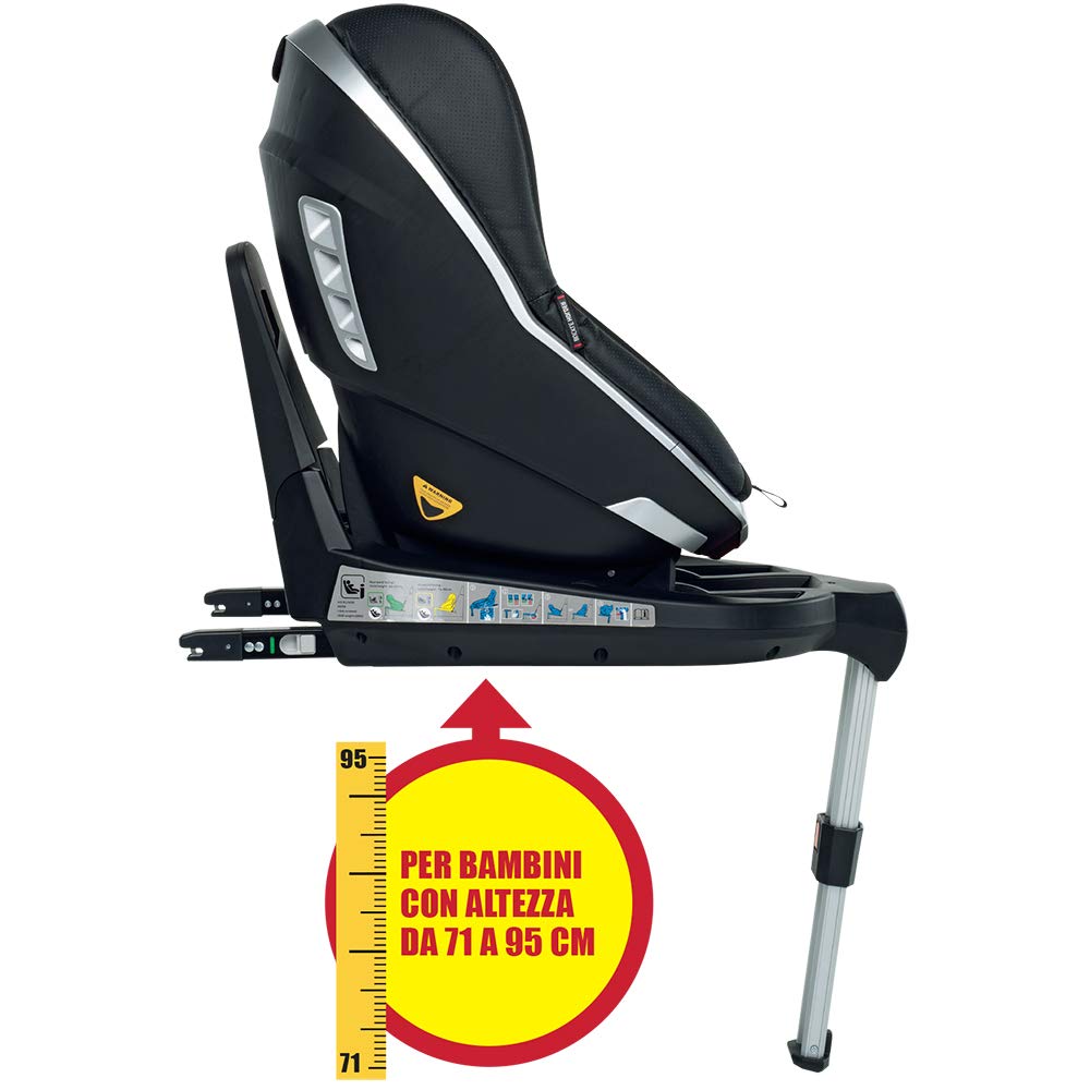 Foppapedretti Uniko I-Size Car Seat for Children with Height from 40 to 95 cm (up to 18 kg), Black