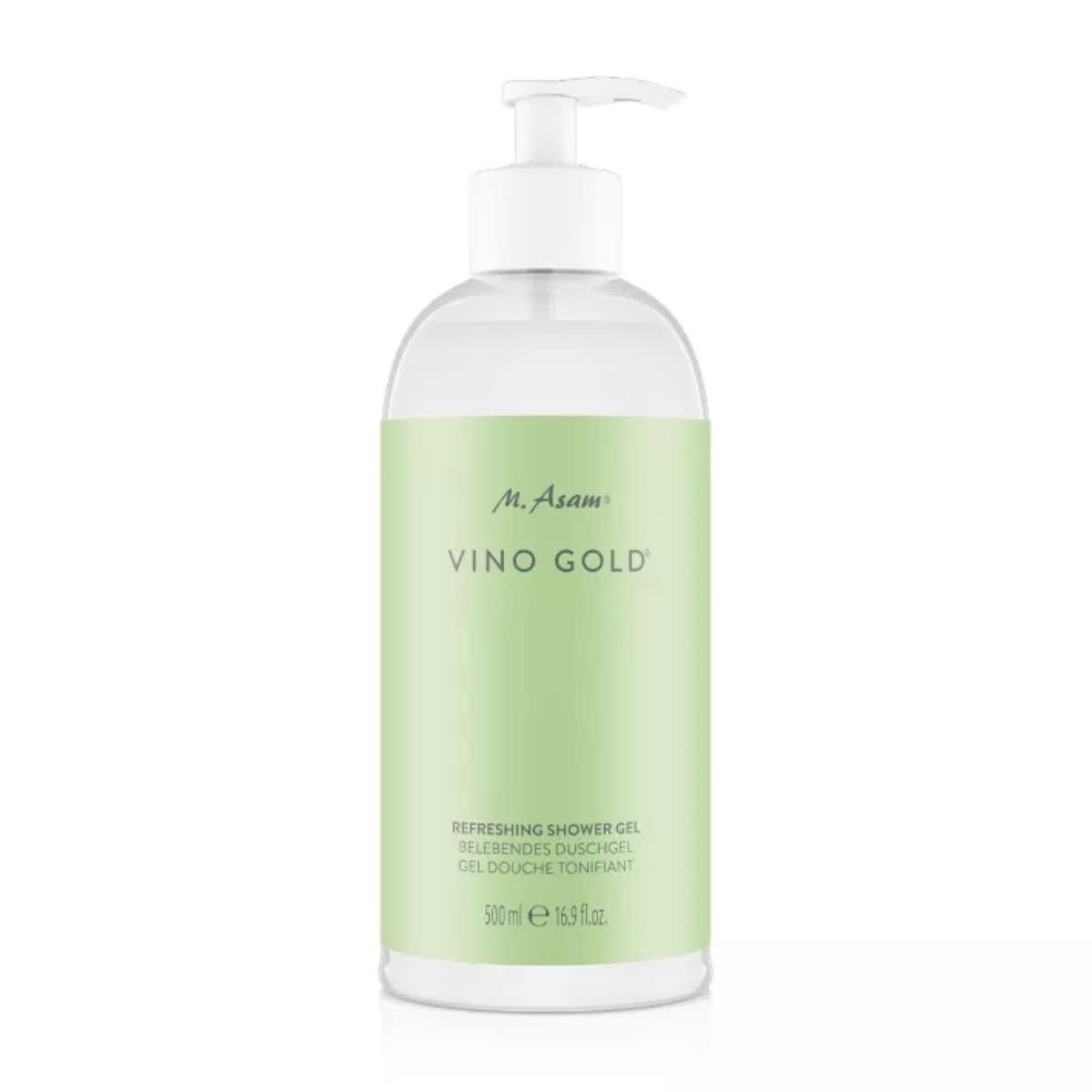 M. Asam VINO GOLD Invigorating Shower Gel (500 ml) - Gently Cleans the Skin with Vegetable Surfactants without Drying Out, with Organic Grape Seed Oil for Nourished Skin Feeling, Vegan Body Care