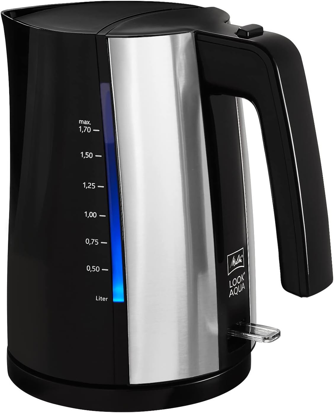 Melitta II Kettle Look Aqua/Deluxe (1.7 Liters, 2400 Watt) with Automatic End Shut-Off / with Temperature Setting, Plastic, 1.7 Liters