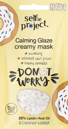 Selfie Project Face mask Donut Worry Calming Glaze Wash-Off Mask, 10 g