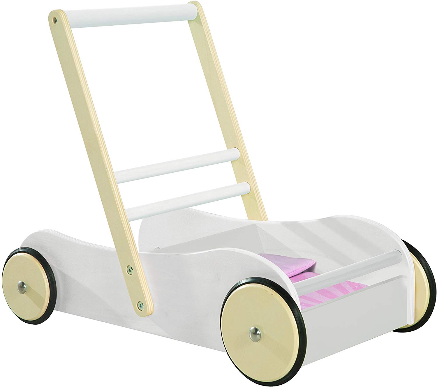 Roba Walker, Match And Wooden Baby Walker With Brakes, Various Styles, Doll