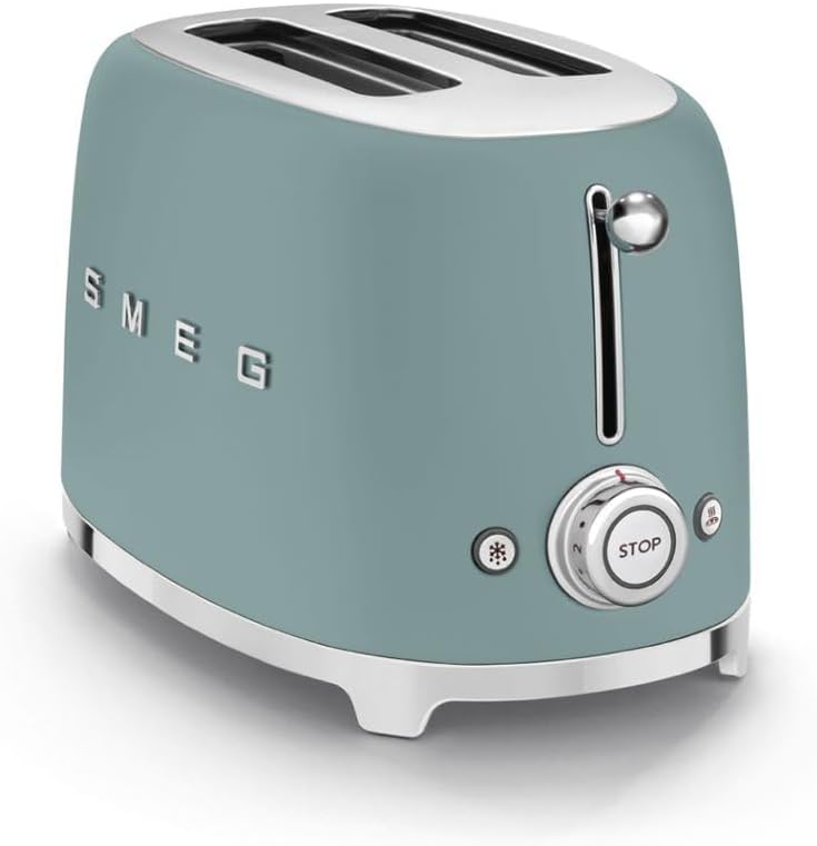 Smeg TSF01EGMEU Toaster 2 Slices Emerald Green Matt