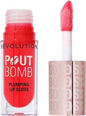 Revolution Lip gloss Pout Bomb, Cherry Red, 4.6 ml