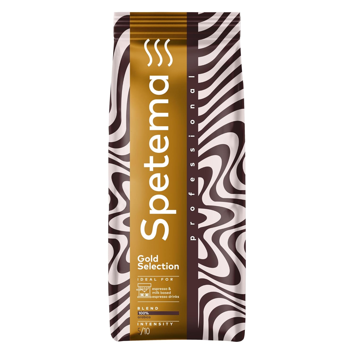 Spetema Professional Gold Selection Coffee Beans, 100% Arabica, Perfect for Espresso Machines, with Intense, Captivating and Mild Flavor, Intensity 5/10, Aroma 10/10, 1 kg
