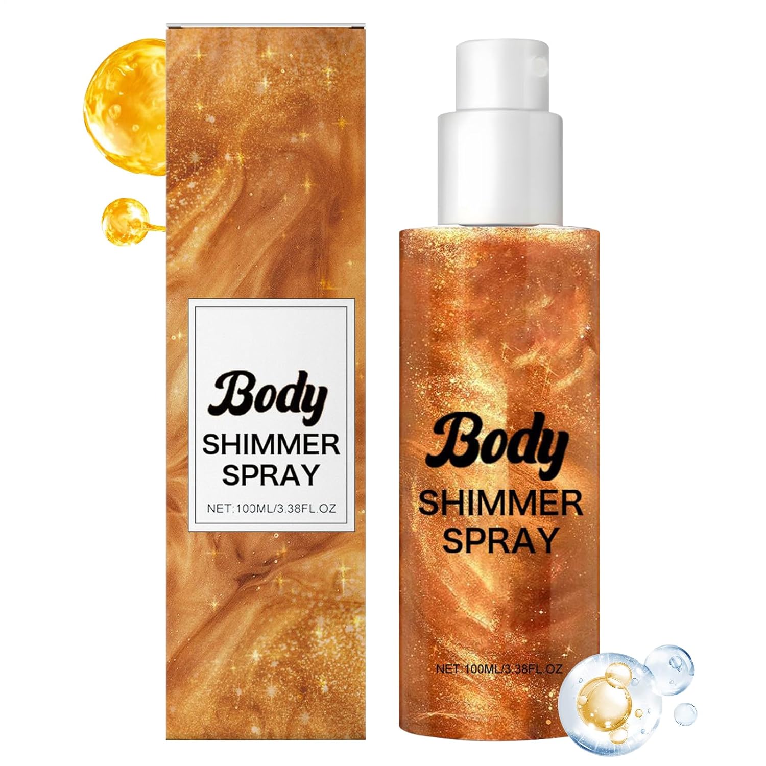 Genérico Shimmering Body Oil | Magic Tanning Powder with Glitter | Moisturising Body and Face Oil for Festivals, Holidays, Parties, Concerts, Travel and Carnival