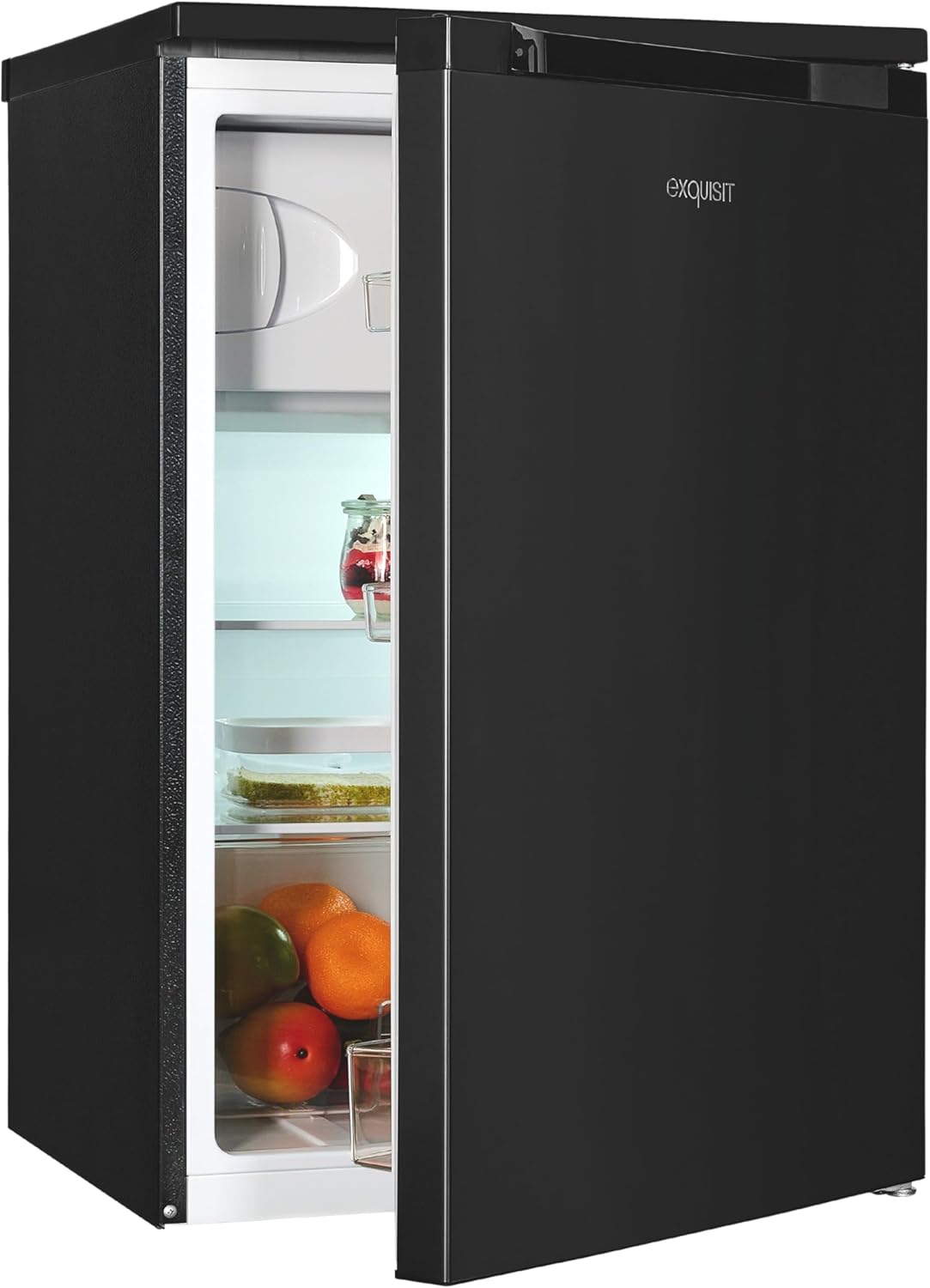 Exquisit inoxlook-az KS15-4-051C Fridge Freezer 107 Liter 4 Star Freezer Compact Small