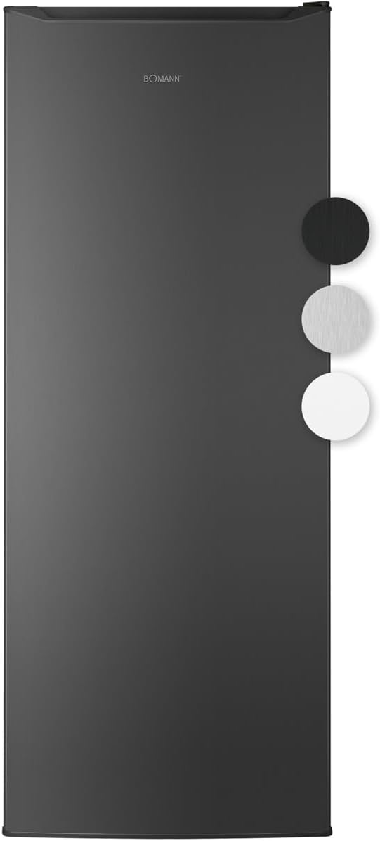 Bomann Fridge without Freezer | Energy Class D | 143cm | 5 shelves | 0°C ~ +8°C | Quiet 39dB | Drinks Fridge | 242L Bottle Fridge | Large Fridge | VS 7363 Black inox