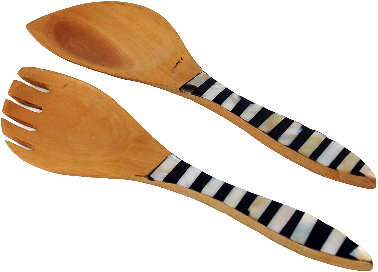 Guru-Shop GURU SHOP Exotic Brown Wood Salad Servers Kitchen Accessories Others