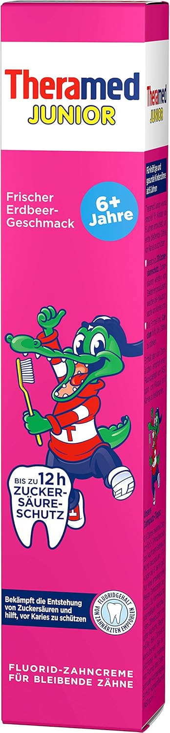 Theramed Junior Strawberry Cream 75 ml (Pack of 6)