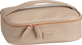 Vito & Joe cosmetic case beige croc, 1 piece
