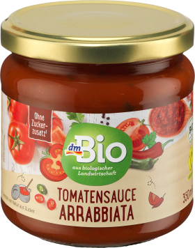 dmBio Sauce, Tomato sauce \"Arrabbiata\", spicy, 350 ml