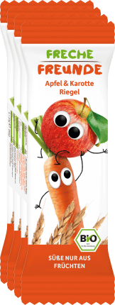 FRECHE FREUNDE Fruit drain with grain apple carrot from 1 year, 4x23g, 92 g