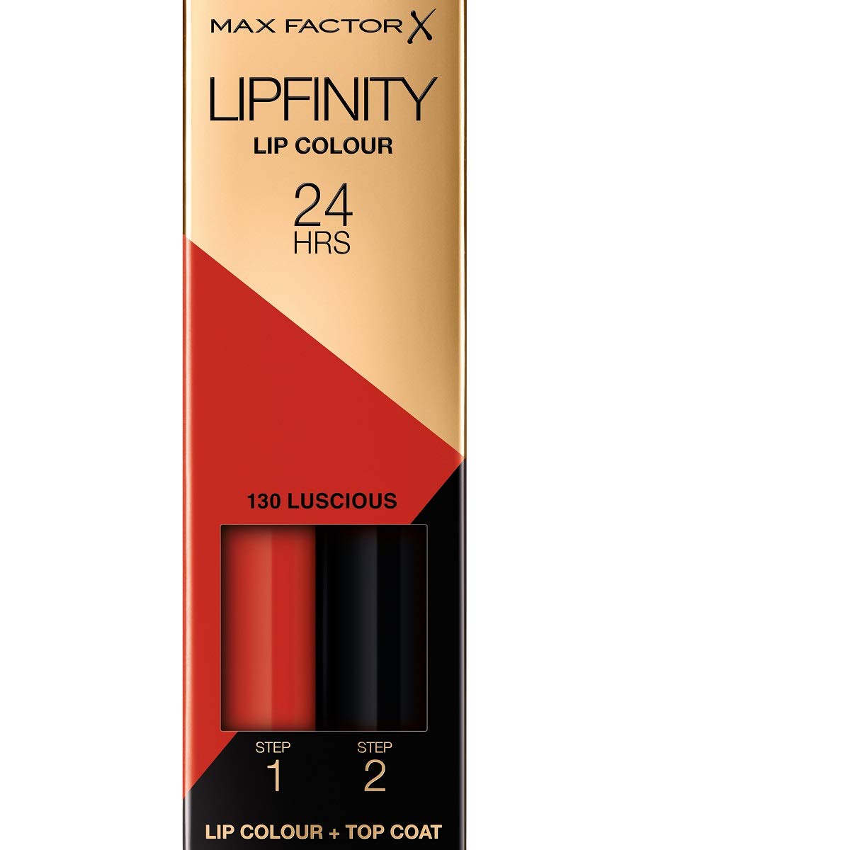 Max Factor Lipfinity Lip Colour Luscious 130 – Kissable Lipstick with 24 Hour Hold without Drying Out, with Intensive Colour Release & Precise Applicator – with Intensely Nourishing Gloss Top Coat, ‎luscious