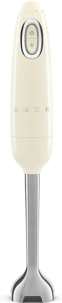 Smeg, HBF11CREU Hand Blender, Turbo Function and Flowblend Cutting System, with Non-Slip Handle, Integrated Cable Reel, Accessories Not Included, Power 700 W, Cream White