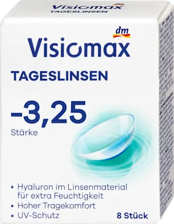 Visiomax Daily contact lenses, diopter -3.25, 8 units