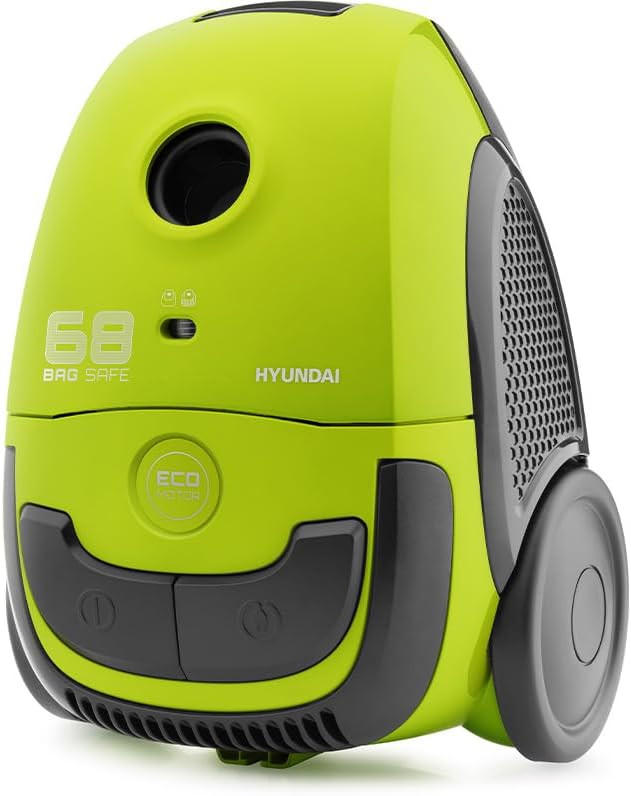 HYUNDAI ELECTRONICS Vacuum Cleaner with Bag VC068G I 800 W I Eco Motor I 2 L Volume I Green