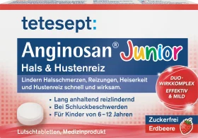 tetesept Anginosan Junior throat lozenges sugar-free, 20 pcs