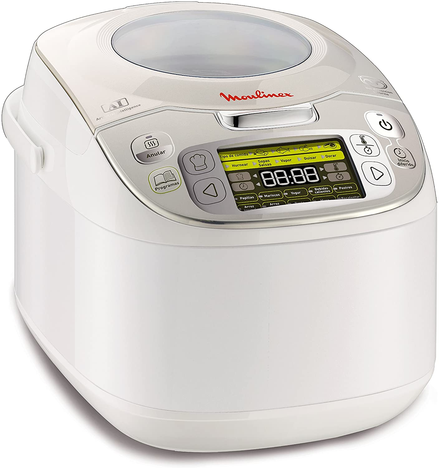 MK812121 Moulinex MaxiChef Advanced food processor, 45 cooking programs, Spanish only