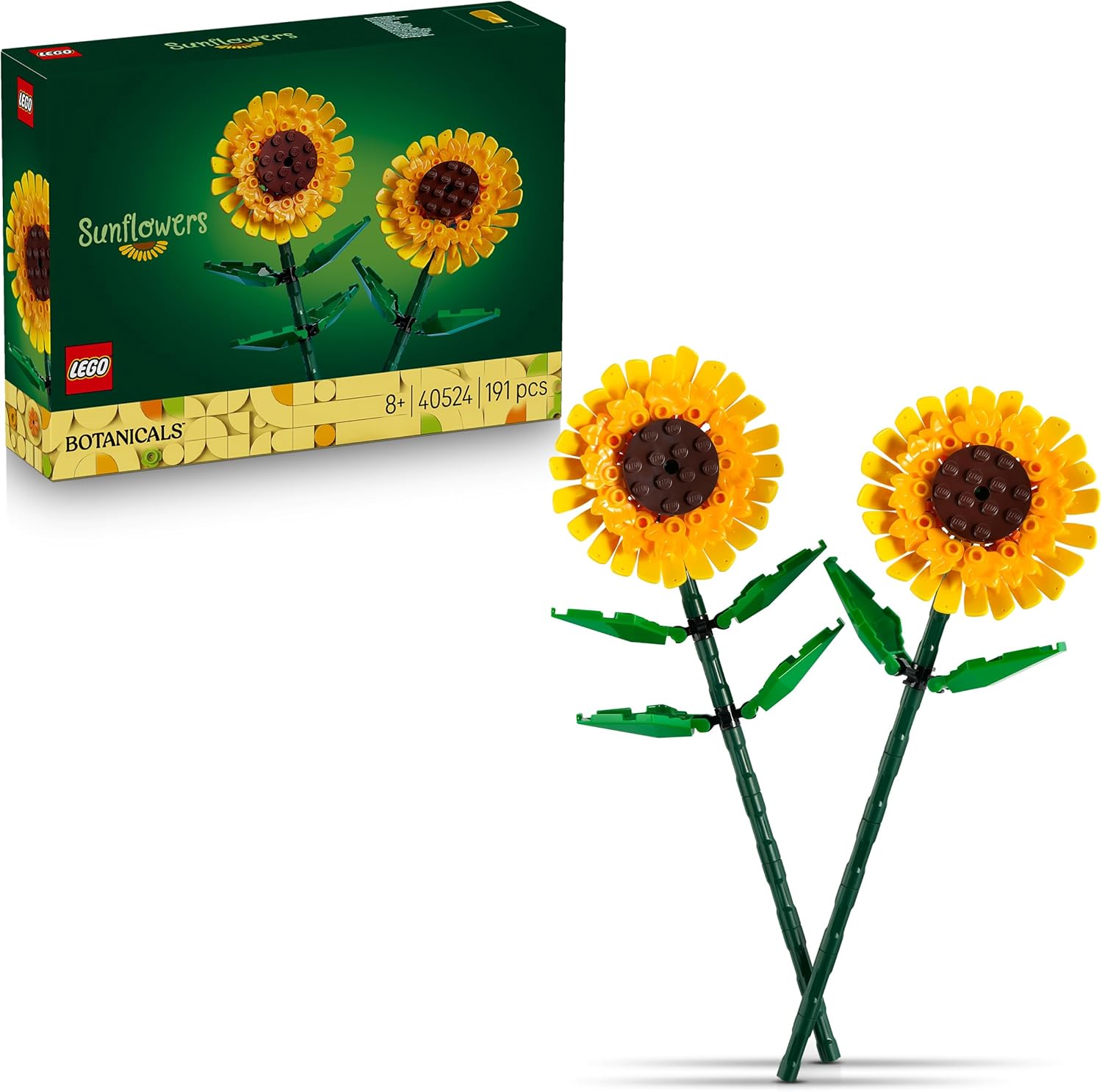 LEGO Botanicals Sunflowers - Set with Artificial Flowers for Children from 8 Years - Nursery Decoration or Bouquet - Gift for Teenagers, Girls and Boys - Botany Collection 40524