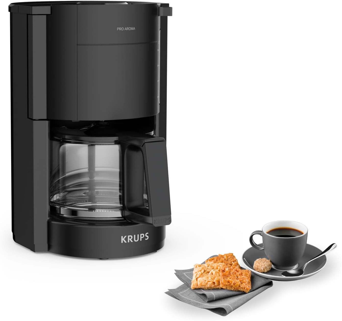 Krups F30901 ProAroma Glass Coffee Maker, 10 Cups 1,050 W