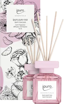 Reed diffuser, room fragrance, pure rose, 50 ml