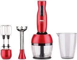 Fakir Lucca Hand Blender Set - Powerful Stainless Steel Blender - Mixing Machine with Putty - Includes Turbo Button (for Soup, Smoothie, Baby Food) - 2 Colours - 1000W, rose