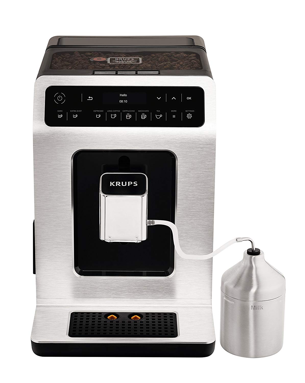 Krups Evidence Coffee Machine One Touch Cappuccino Oled Control Panel With 