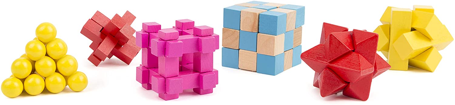 Small Foot 11284 Colourful Wooden Skill Games FSC 100 % Certified Set of 12 Wooden Knots, Also Decorative, A Real Eye-Catcher, Brain Jogging for Young and Young Ages 5 Years and Older, Multicoloured