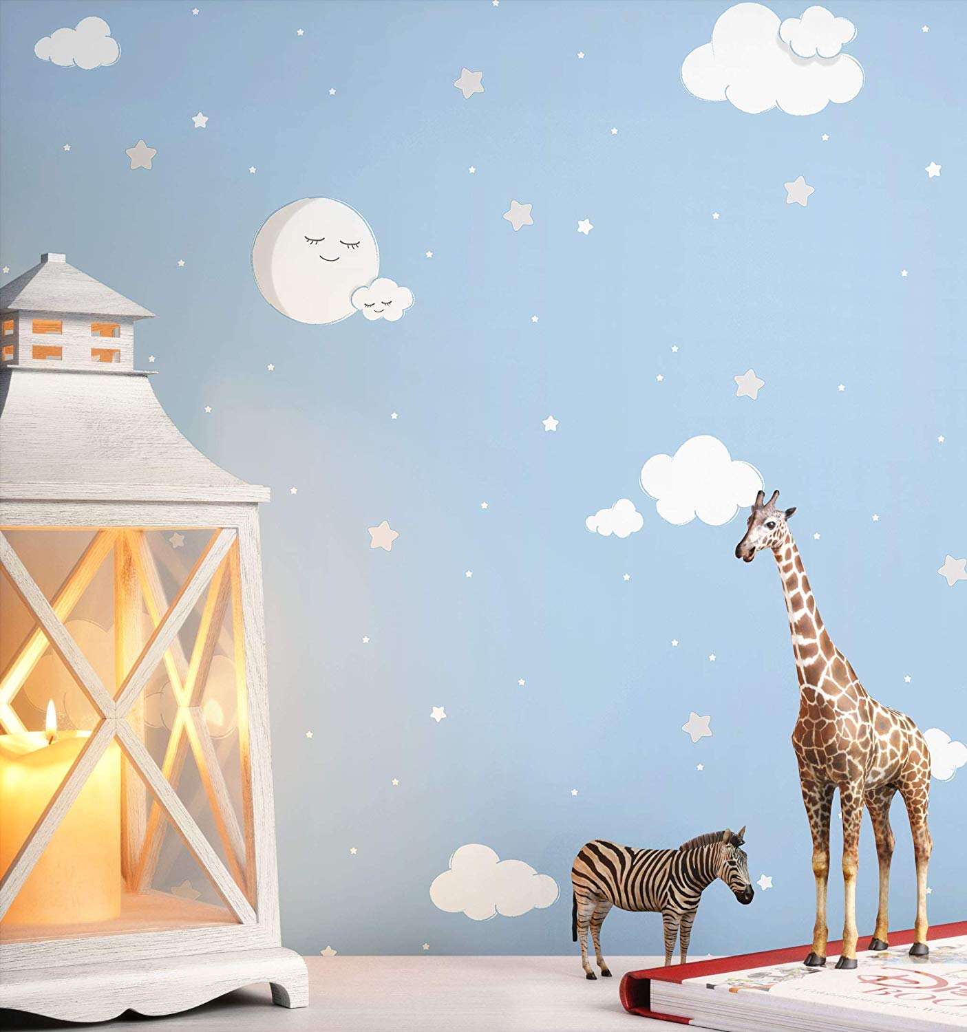 Newroom Design Newroom Childrens Wallpaper Blue Paper Wallpaper White Paper