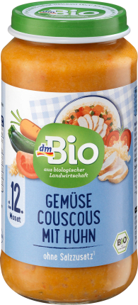 dmBio Menu vegetable couscous with chicken, from the 12th month, 250 g