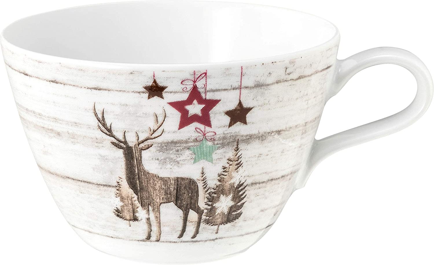 Seltmann Weiden Seltmann 001.753895 Life Porcelain Milk Coffee Cup, Round, Brown, 0.37 L, 13.7 cm Diameter, 7.1 cm Height, Pack of 6