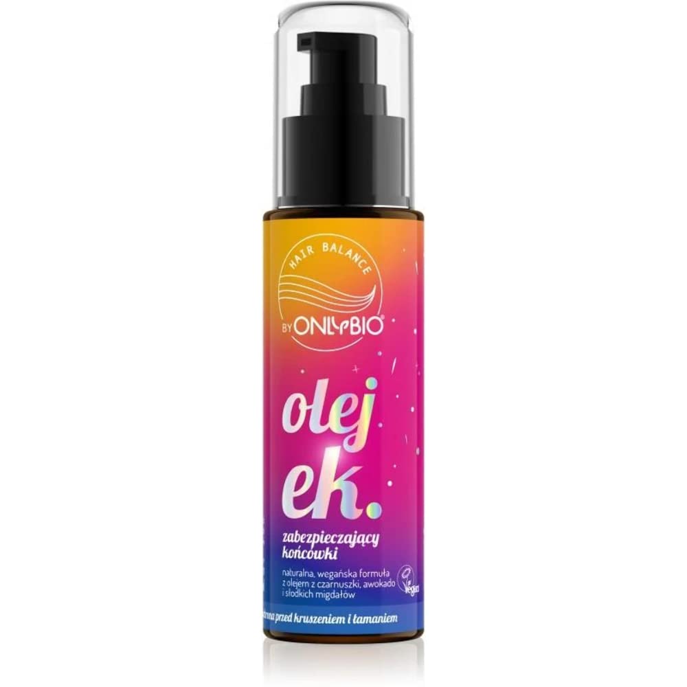 ONLYBIO Hair Balance Hair Oil for Hair Tips Made of Cumin, Avocado and Sweet Almond with Mango Fragrance - Anti-Hair Breakage - Vegan & Natural